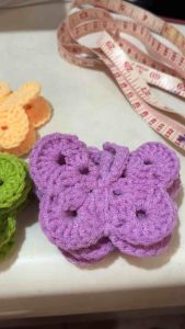 Handmade crochet butterfly keychain assorted colors