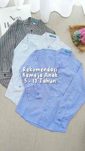 [Brandedbaby] 5T-13T Kemeja Anak Laki-Laki Kerah Koko Shanghai Lengan Panjang Motif Kotak Kemko Boy Fashion Korea Style Kekinian