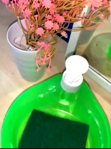 Kotak Sabun Tempat Sabun Otomatis 2in1 Dispenser Sabun Cuci Piring Wadah Sabun Cuci Piring+Spons