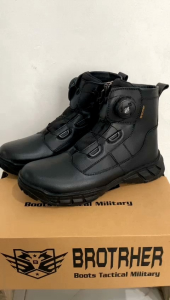 Sepatu PDL PDH Lantas Tali Putar Kulit Sapi Berkualitas Merk BROTRHER Untuk Dinas Lapangan Dan Kantor TNI POLRI SECURITY SATPAM