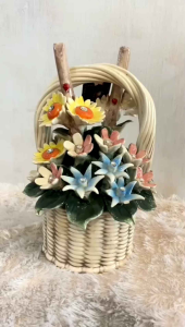 BUNGA KERAMIK ITALI IMPORT LONDON CAPODIMONTE