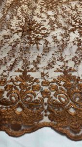 (COD) Kain Kebaya Lace Spenggel | Kain Tille Bordir Pinggir | Bahan Kebaya Fulle Payet