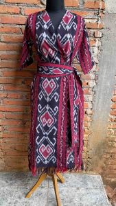 Dress tenun terbaru free belt tenun