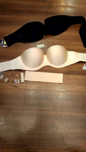Tally 221 Biobra Kait  BRA Pesta Busa Sedang Cover 1/2 Berkawat Double Strapless seamless Size 32 - 40