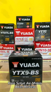 YUASA YTX9 12 VOLT 8 AMPER: Aksesoris & Suku Cadang Motor