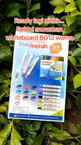 Spidol Snowman Whiteboard BG 12 Merah Isi 12 Pcs
