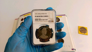 Malaysia 1971 5 Ringgit Tunku Abdul Rahman Proof PF68 CuNi Proof Mintage 500 Super Rare