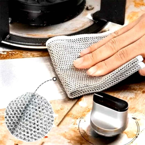 Multipurpose Non-Scratch Kitchen Dish Wire Cleaning Cloth Kain Pembersih Dapur Dawai Keluli Serbaguna Untuk Mencuci Piring Dan Permukaan Dapur
