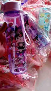 Ar19 promo botol minum 900ml viral karakter Sanrio kuromi terlaris botol minum anak sekolah fre tali samping