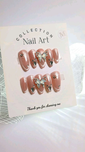 Móng tay thiết kế Nail box mắt mèo hồng mã số AB28