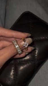 rosemary.co | dandelion ring (RM110) | แหวนเพชร 18k pvd gold plating (พร้อมส่ง)