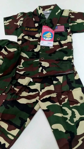 ชุดทหารเด็กเนื้อผ้าดีสินค้าไทย   ชุดอาชีพเด็ก 219.- (ไซส์เด็กสุด) ขายาว ชุดถวายไอ้ไข่ของแท้ เนื้อผ้าใส่สบาย สินค้าโรงงานผลิตเอง product of Thailand