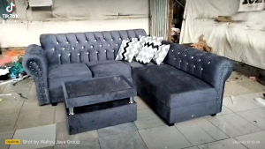Sofa L putus Kancing minimalis