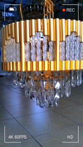 Good jaya lighting lampu gantung minimalis crystal 40cm import aluminium