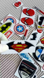 Bendera Korea Selatan Sticker Emblem Resin Lentur Sticker Motor Stiker Mobil