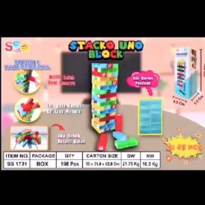 Mainan Anak Tower Stacko Mini / Stack Height / Balok susun / Mainan Keluarga