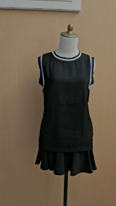 atasan wanita hitam TX THE EXECUTIVE cewek M kutung blouse santai