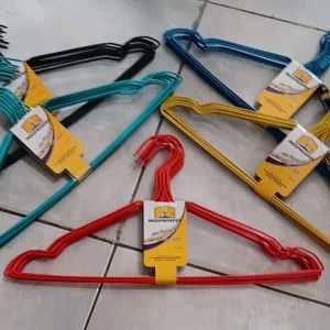 Hanger Gantungan Baju Stainless Warna Anti Karat IndoProsper isi 10 pcs
