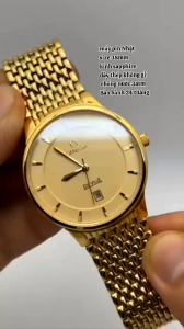 Đồng Hồ Nam 0mg size 38mm có lịch máy pin Nhật kính sapphire chống xước dây thép không rỉ chống nước tốt