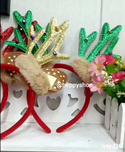 Bando Natal Christmas Headband Tanduk Rusa Pohon Natal