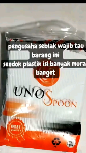 Sendok / Garpu Makan Plastik /Sendok/Garpu Makan Bening dan Putih susu / Sendok/Garpu Makan “UNO isi 25 pcs