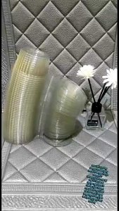 Cup Mika Belimbing Pudding / jelly TOPAZ Premium 60ml & 90ml &25ml &35ml & 70ml &100ml (TUTUP SAMBUNG) isi 50 pcs