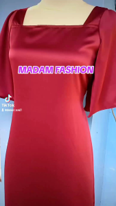 COD TERBARU DRESS POPI VELVET DRES NATAL DRES CASUAL PARTY || DRESS SATEEN LONG DRESS MIDI SIZE S - XXXL