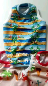 Baju Kucing Anjing kecil edisi mantai