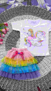 Kaos Unicorn Set Baju Perempuan