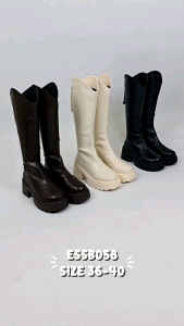ALLURA boots รองเท้าบูทยาว ส้นตึก บุขน ทรงสวยขาเรียว
