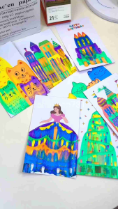 DIY 35Pcs /Box Handmade Colorful Rainbow Scratch Painting Postcard Paper Gift Art