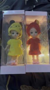 ตุ๊กตาBJDขนาด17ซม. ตุ๊กตาข้อต่อ ในกล่องมีไฟ