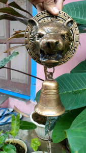 Bel Pintu Rumah Lonceng Kuningan Motif Macan Antik 1 Pcs