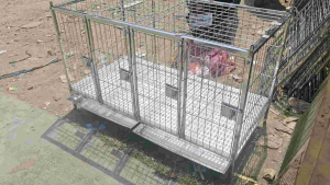 2x4x2.5 4doors Pure Stainless 304 Dog Cage