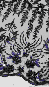 (HARGA PERSETENGAH METER) bahan kain kebaya tulle sparkly full payet/tille payet sparkly mewah terbaru