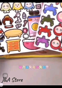 18cm*56cm Egg Party Magnetic Quiet Book Children Kids Handmade Diy Cut-Free Design蛋仔派对磁力安静书免栽剪手工diy