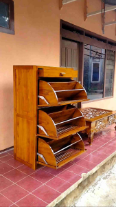 PROMO RAK SEPATU KAYU JATI