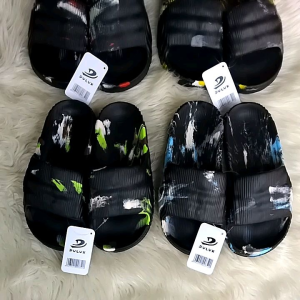 SANDAL SLOP LORENG ANAK TERBARU DULUX//SANDAL SLOP SLIP ON ANAK & DEWASA LORENG VIRAL