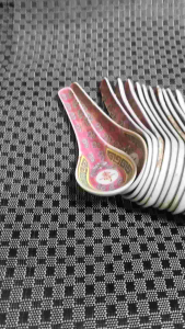 Olden Vintage Hand Made Wanshou Wujiang Red Spoon Wan Shou Wu Jiang Old Red Spoon 5inch