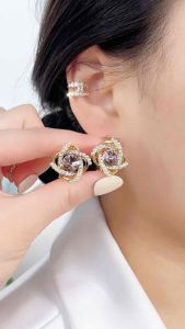 (Bebas beli 2 dapat bonus) H-Girl888 COD A08 Anting mewat elegan ungu titanium wanita original