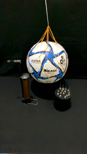 Bola Sepak Elstar Blue: Press Jahit Mesin Ball Outdoor