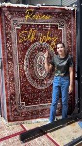 พรมเปอร์เซีย🇹🇷Silk Way🇹🇷พรมซิลเวย์ สีฟ้า