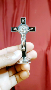 St. Benedict Exorcism Adhesive Crucifix for The Altar or in a Car 1.75X3.20 inch.