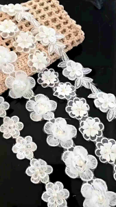 renda bordir bunga per-meter(100cm) 2layer