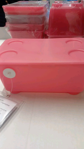 Ikea Glis Box with lid pink/turquoise 17x10 cm (6 ¾x4 ")