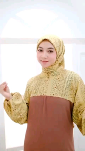 SALIMA SET HIJAB SEGI EMAPAT ORY BY ZAHIN COLLECTION/GAMIS SET HIJAB SALIMA ORY ZAHIN