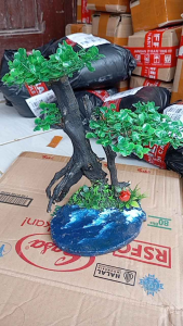 aquarium Aquascape ornamen hiasan aquarium Thema pohon bonsai