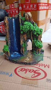 Aksesoris Aquarium Aquascape: Ornamen Hiasan Aquarium Thema Air Terjun Bidadari