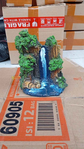 aquarium Aquascape ornamen hiasan aquarium Thema air terjun pengantin