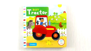 Campbell Busy Tractor Push Pull Slide Board Book